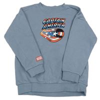 Modrošedá mikina Captain America Tu