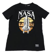 Černé tričko Nasa H&M