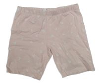 Svetloružové elastické kraťasy so srdiečkami Topolino