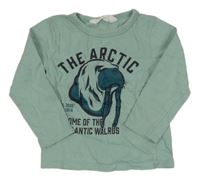 Svetlomodré tričko s mrožom H&M