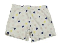 Bílé bavlněné kraťasy se vzorem Kuniboo