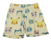 Smetanové teplákové kraťasy s Pokémony H&M