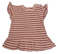 Světlerůžovo-červeno-stříbrná pruhovaná tunika Zeeman