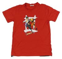 Červeno-černé tričko Naruto