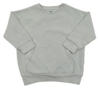 Sivá vzorovaná oversize mikina s klokankou F&F