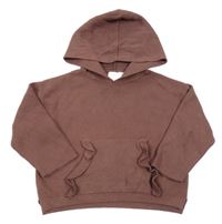Béžovorůžový svetr s klokankou a kapucí Zara