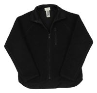 Čierna huňatá prepínaci mikina s vreckom a rolákom H&M