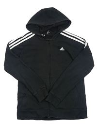 Čierno-biela prepínaci mikina s kapucňou Adidas