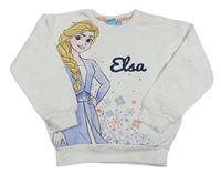 Biela mikina s Elsou a flitrami a kamienkami zn. PRIMARK