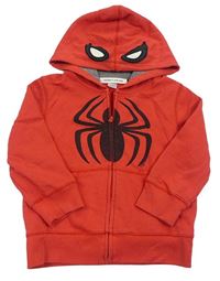 Červená prepínaci mikina s pavoukem a kapucí - Spider-man zn. GAP