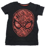 Čierne tričko so Spider-manem Tu