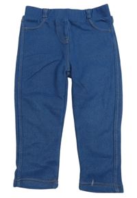 Modré zateplené tregíny riflového vzhledu Topomini