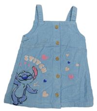 Svetlomodré menšestrové prepínaci šaty so Stitchem PRIMARK