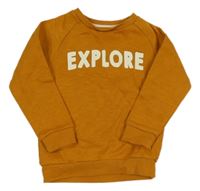 Medová melírovaná mikina s nápisem PRIMARK