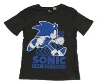 Čiernošedé tričko so Sonicem H&M