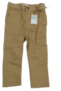 Nové - hnědé skinny teplákové rifle PRIMARK