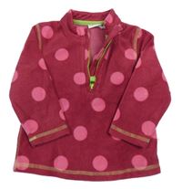 Vínová bodkovaná á fleecová mikina Liegelind