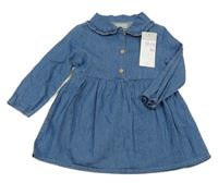 Nové - modré rifľové košeľové šaty PRIMARK