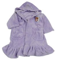 Světlefialový plyšový župan se Sofií a kapucí C&A