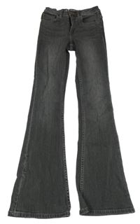 Tmavošedé super slim fit high waist flare leg rifle GARCIA JEANS