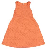 Kriklavoě korálové melírované vzorované šaty YIGGA