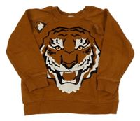 Hnedá mikina s tigrom H&M