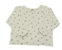 Smotanové tričko s kvietkami H&M