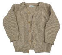 Béžovo-sivý melírovaný rebrovaný prepínaci sveter PRIMARK