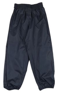 Tmavomodré šušťákové nepromokavé nohavice Decathlon