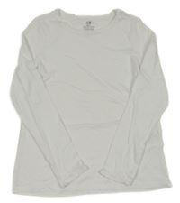 Biele tričko s kanýrky H&M