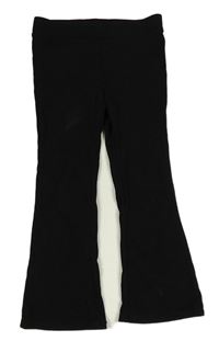 Černé žebrované flare legíny H&M