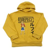 Okrová mikina s klukem a kapucí - One Piece Primark