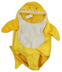 Kockovaným - Žlto-biele body s kapucí - Baby Shark zn. Rubie's