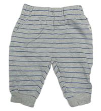 Sivo-modré pruhované tepláky