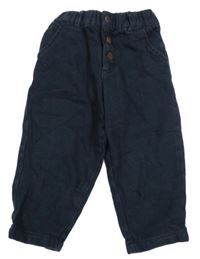 Tmavomodré teplákové nohavice Zara