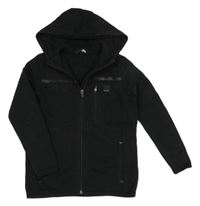 Čierna prepínaci mikina s nášivkou a kapucňou George