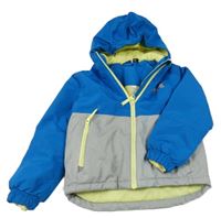 Modro-šedá šusťáková lyžařská bunda s kapucí Lupilu