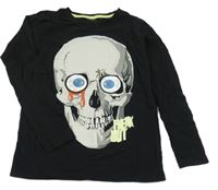 Čierne tričko s lebkou Chapter Young