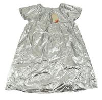 Nové - Stříbrné šusťákové šaty Leigh Tucker