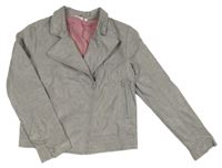 Šedý koženkový podšitý křivák