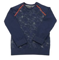 Tmavomodré vzorované spodné funkčné tričko Crivit