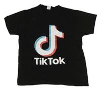Čierne tričko s logem TikTok