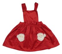 Červené plyšové na traké šaty so Santy a mašlou Cynthia Rowley