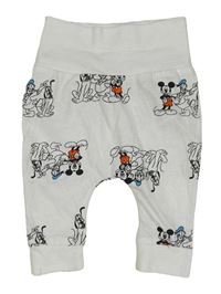 Biele ľahké tepláky s Mickeym a přáteli Disney