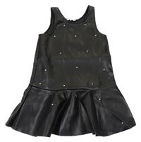 Čierne koženkové šaty s cvokmi  Primark