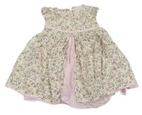 Béžovo-svetloružové kvetované šaty zn. Mothercare
