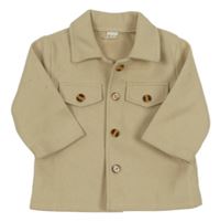 Béžová košeľová úpletová bunda Shein