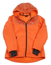 Neonově oranžová softshellová bunda s kapucí Y.F.K.