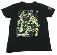 Černé tričko s ovladači Next