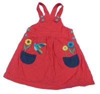 Tmavoružové na traké menšestrové šaty s kvetinami